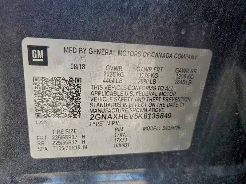 2019 CHEVROLET EQUINOX LS  