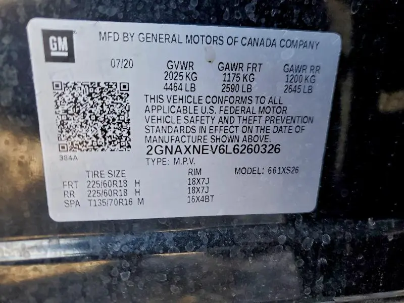 2020 CHEVROLET EQUINOX PREMIER  