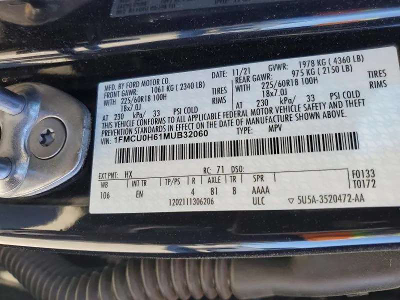 2021 FORD ESCAPE SEL  