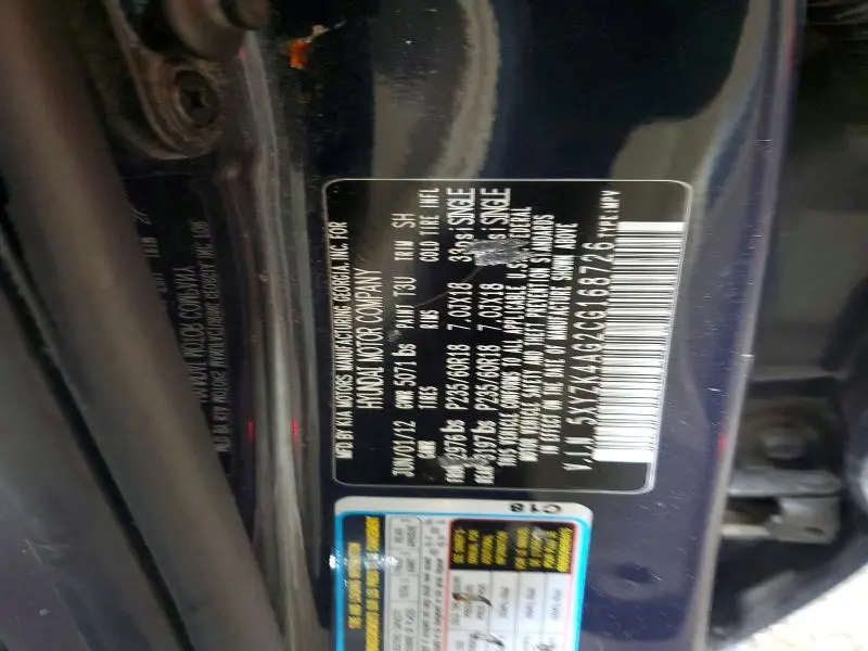 2012 HYUNDAI SANTA FE LIMITED  