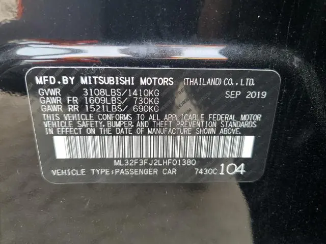 2020 MITSUBISHI MIRAGE G4 ES  
