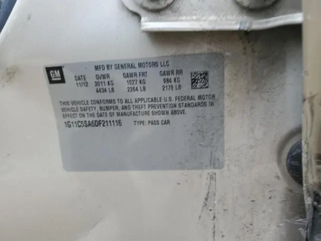 2013 CHEVROLET MALIBU 1LT  