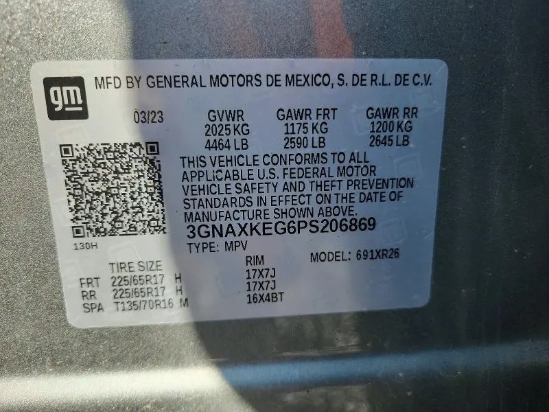 2023 CHEVROLET EQUINOX LT  