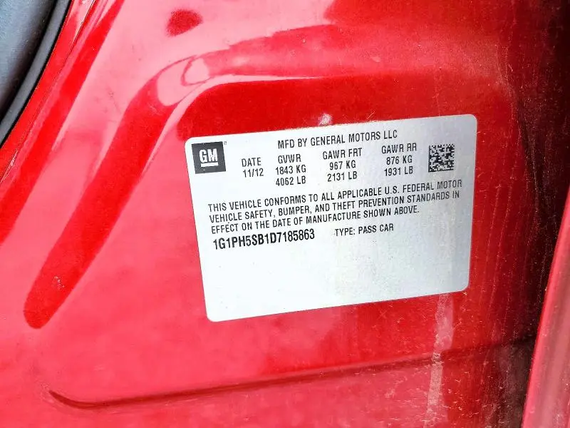 2013 CHEVROLET CRUZE ECO  