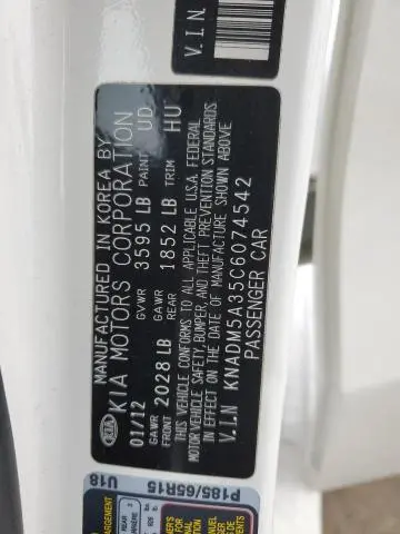 2012 KIA RIO LX