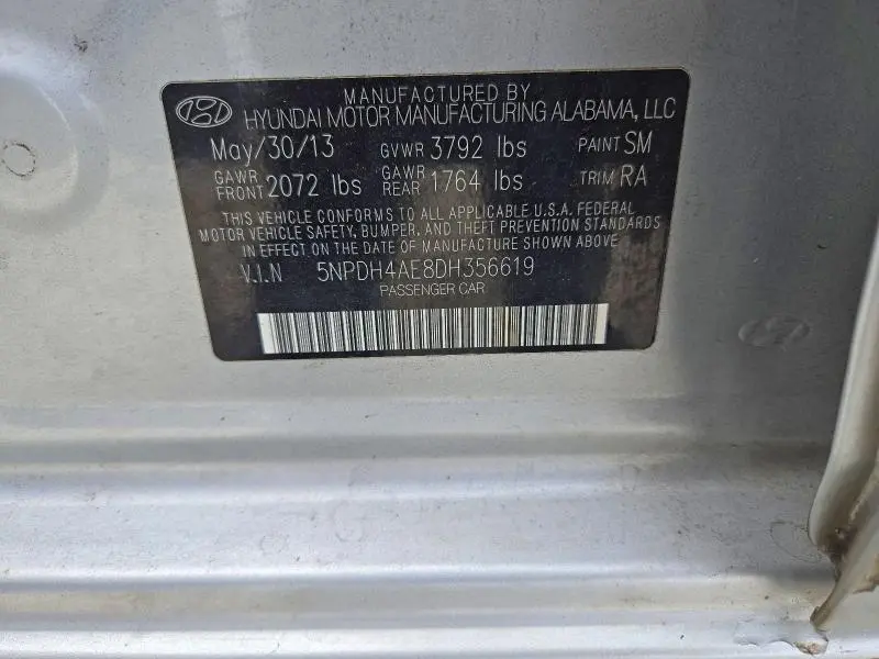 2013 HYUNDAI ELANTRA GLS  