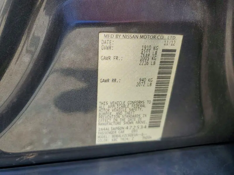 2013 NISSAN ALTIMA 2.5  