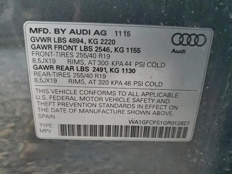 2016 AUDI Q3 PRESTIGE  