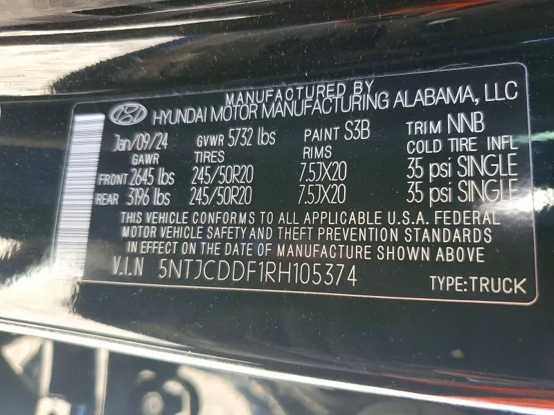 2024 HYUNDAI SANTA CRUZ NIGHT  