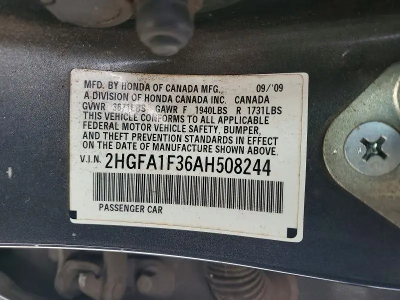 2010 HONDA CIVIC VP  