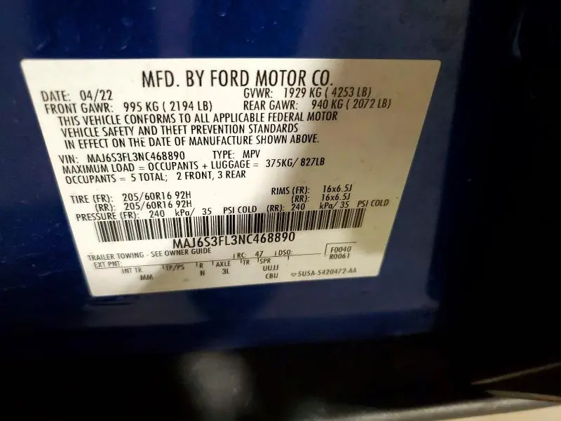 2022 FORD ECOSPORT S  