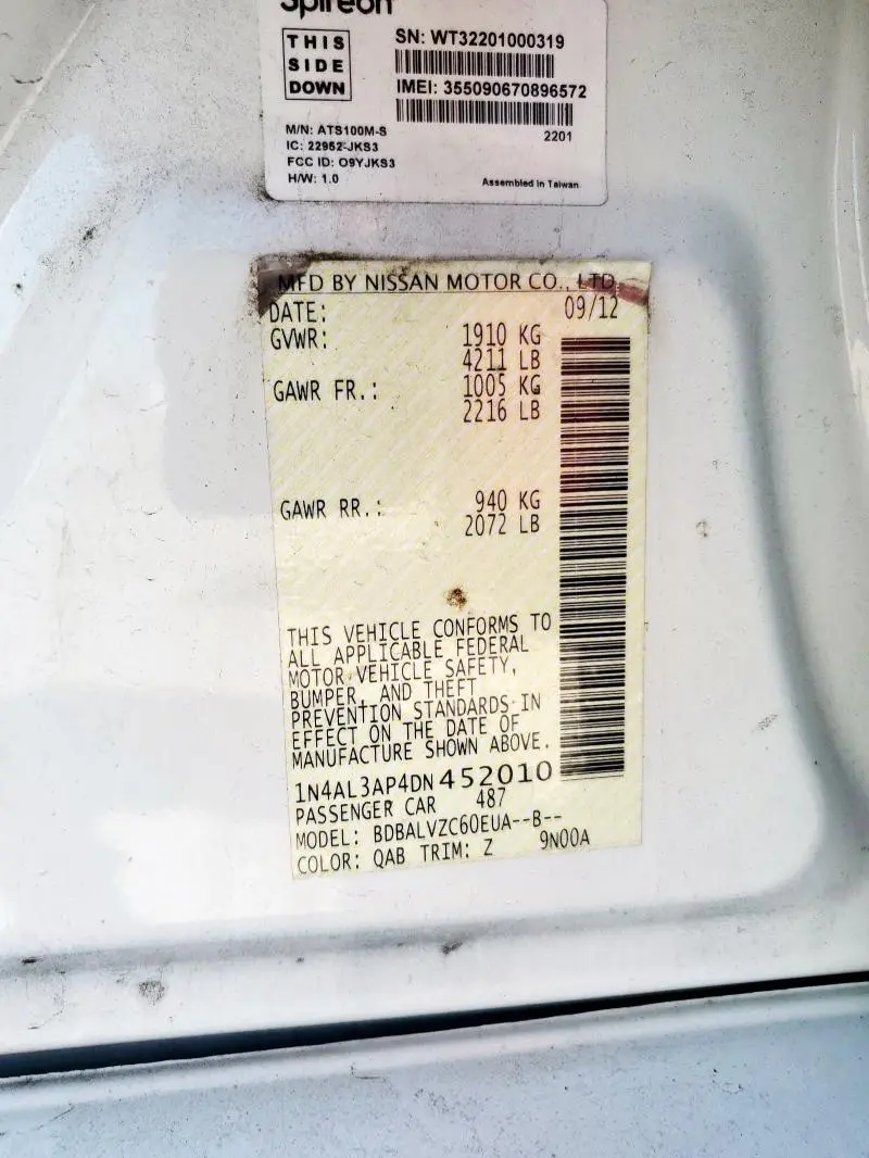 2013 NISSAN ALTIMA 2.5  