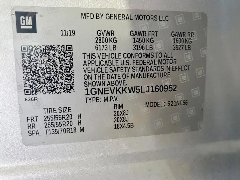 2020 CHEVROLET TRAVERSE PREMIER  