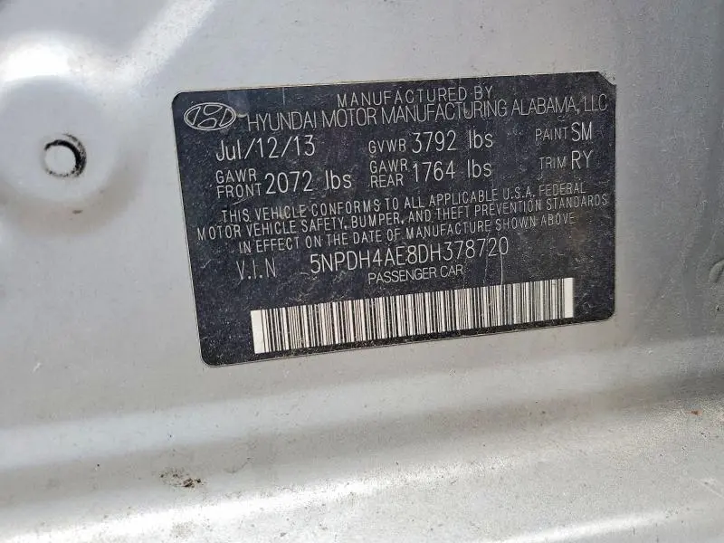2013 HYUNDAI ELANTRA LIMITED  