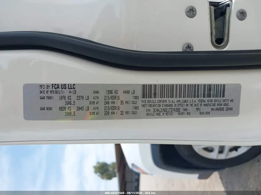 2018 JEEP COMPASS SPORT FWD