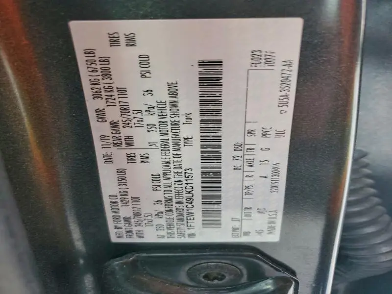 2020 FORD F150 SUPERCREW  