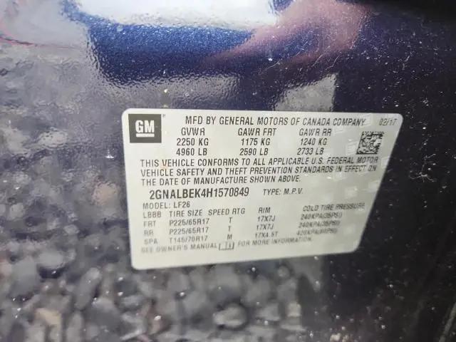 2017 CHEVROLET EQUINOX LS  