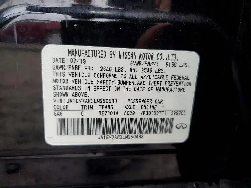 2020 INFINITI Q50 LUXE AWD 3.0T