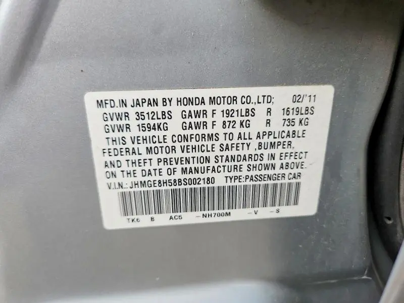 2011 HONDA FIT SPORT  