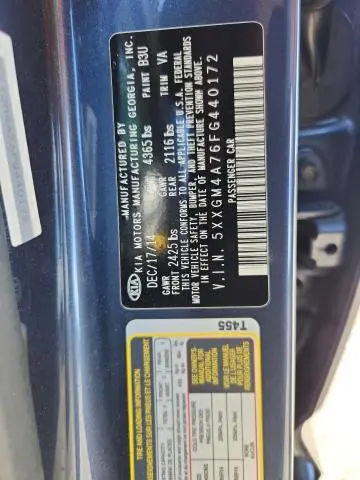 2015 KIA OPTIMA LX  
