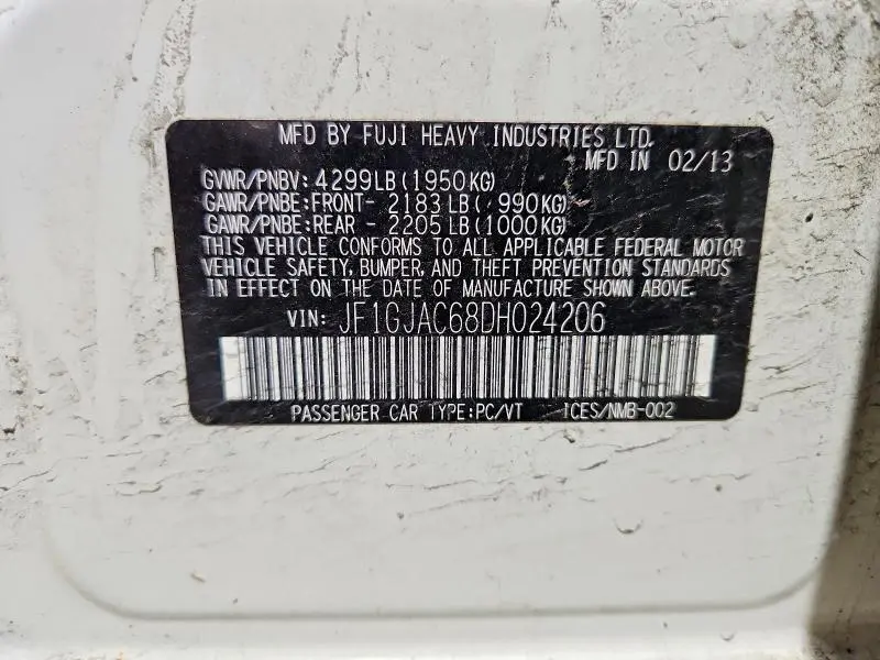 2013 SUBARU IMPREZA PREMIUM  