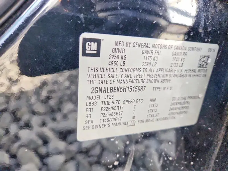 2017 CHEVROLET EQUINOX LS  