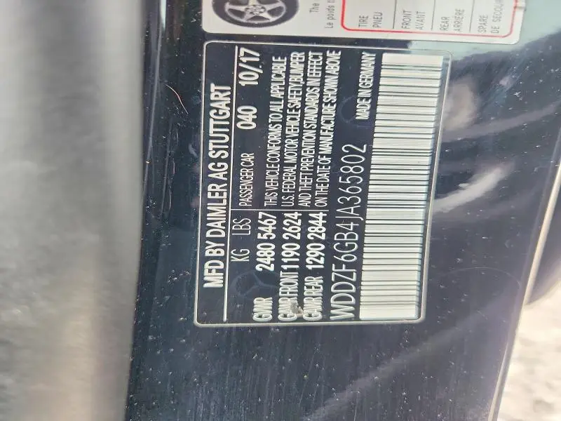 2018 MERCEDES-BENZ E 400 4MATIC  
