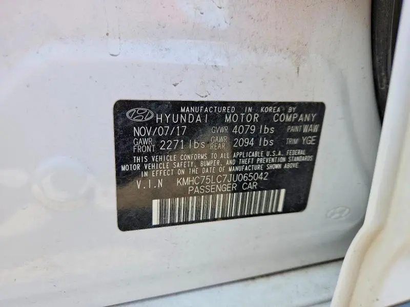 2018 HYUNDAI IONIQ SEL  