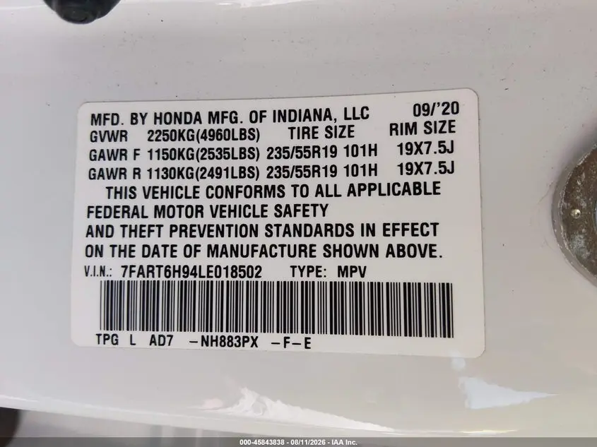 2020 HONDA CR-V HYBRID TOURING