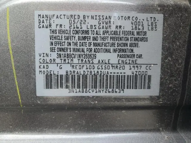 2022 NISSAN SENTRA SV  