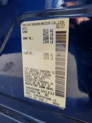 2017 NISSAN LEAF S  