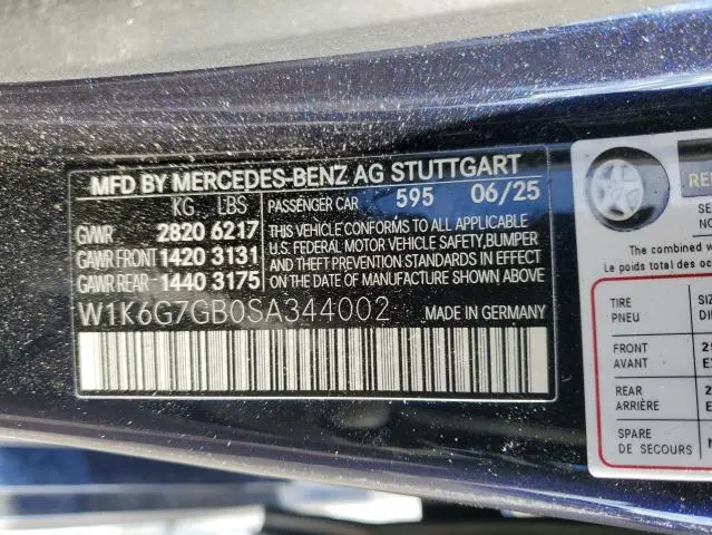 2025 MERCEDES-BENZ S 580 4MATIC  