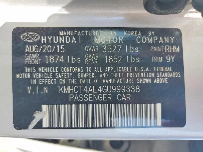 2016 HYUNDAI ACCENT SE  