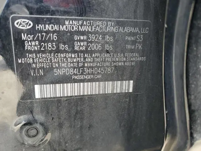 2017 HYUNDAI ELANTRA SE