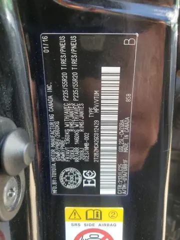 2016 LEXUS RX 350 BASE  