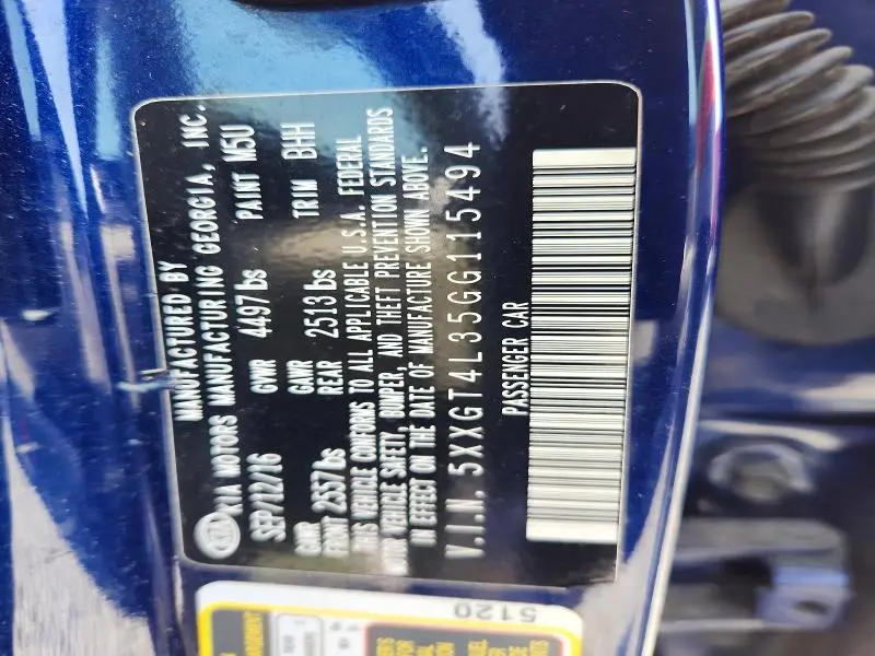 2016 KIA OPTIMA LX  