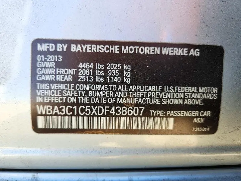 2013 BMW 328 I SULEV  