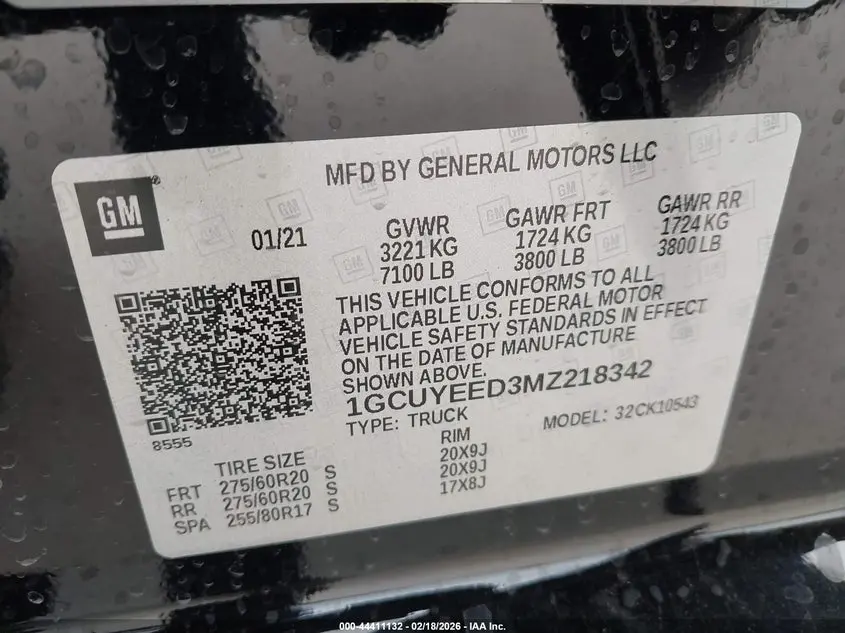 2021 CHEVROLET SILVERADO 1500 4WD  SHORT BED RST
