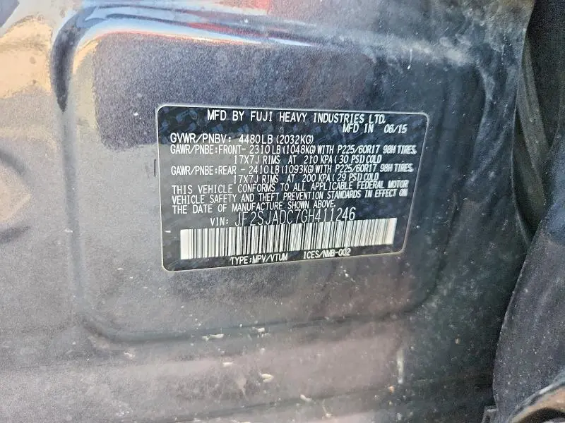 2016 SUBARU FORESTER 2.5I PREMIUM  