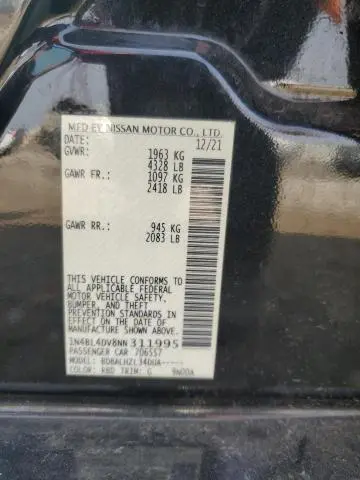2022 NISSAN ALTIMA SV  