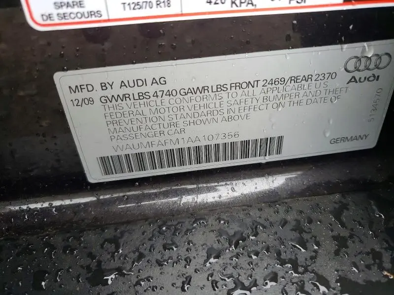 2010 AUDI A3 PREMIUM PLUS  