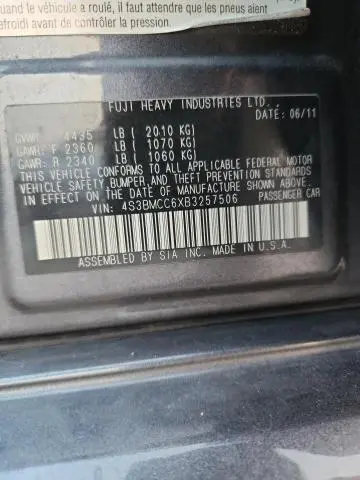 2011 SUBARU LEGACY 2.5I PREMIUM