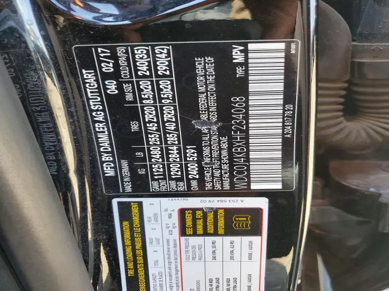 2017 MERCEDES-BENZ GLC COUPE 300 4MATIC  