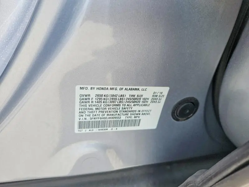 2018 HONDA PILOT ELITE  
