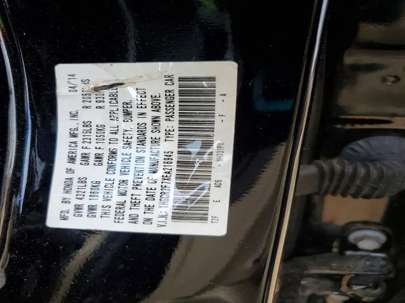 2014 HONDA ACCORD EX  