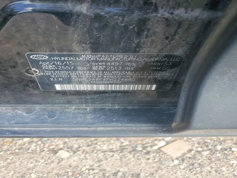 2015 HYUNDAI SONATA SE  