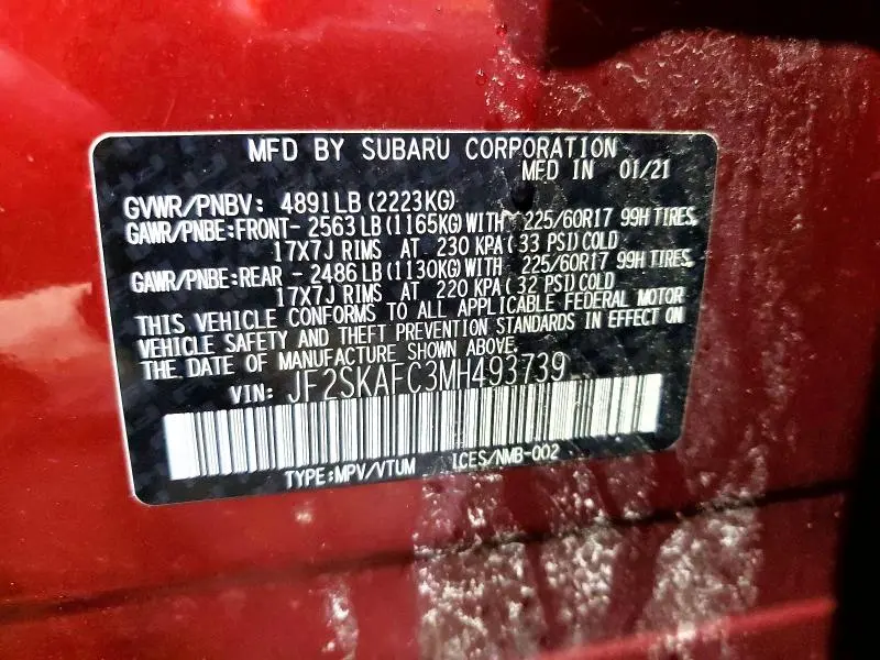 2021 SUBARU FORESTER PREMIUM  