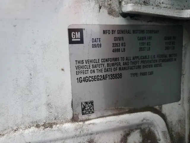 2010 BUICK LACROSSE CXL  