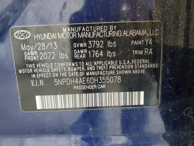 2013 HYUNDAI ELANTRA GLS  