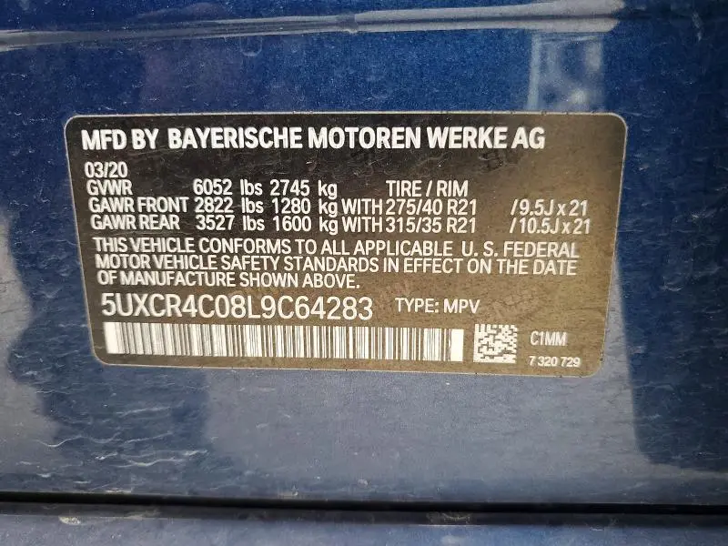 2020 BMW X5 SDRIVE 40I  